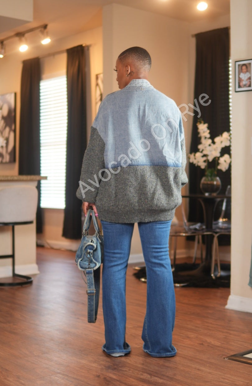 Jayla Denim Sweater Jacket