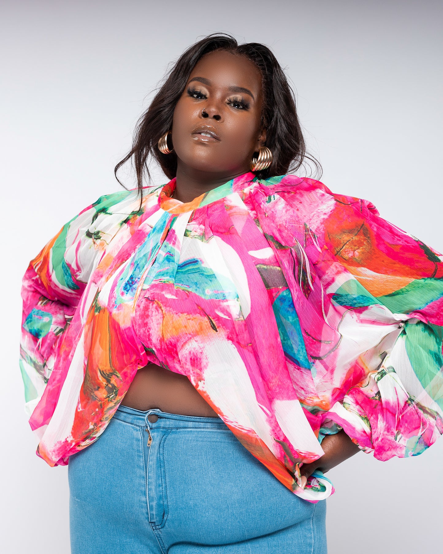 Floral Rain Top ( FINAL SALE)