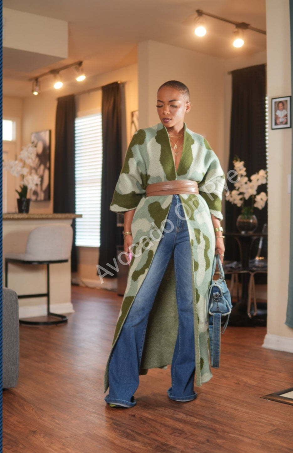 Mia Camo Cardigan