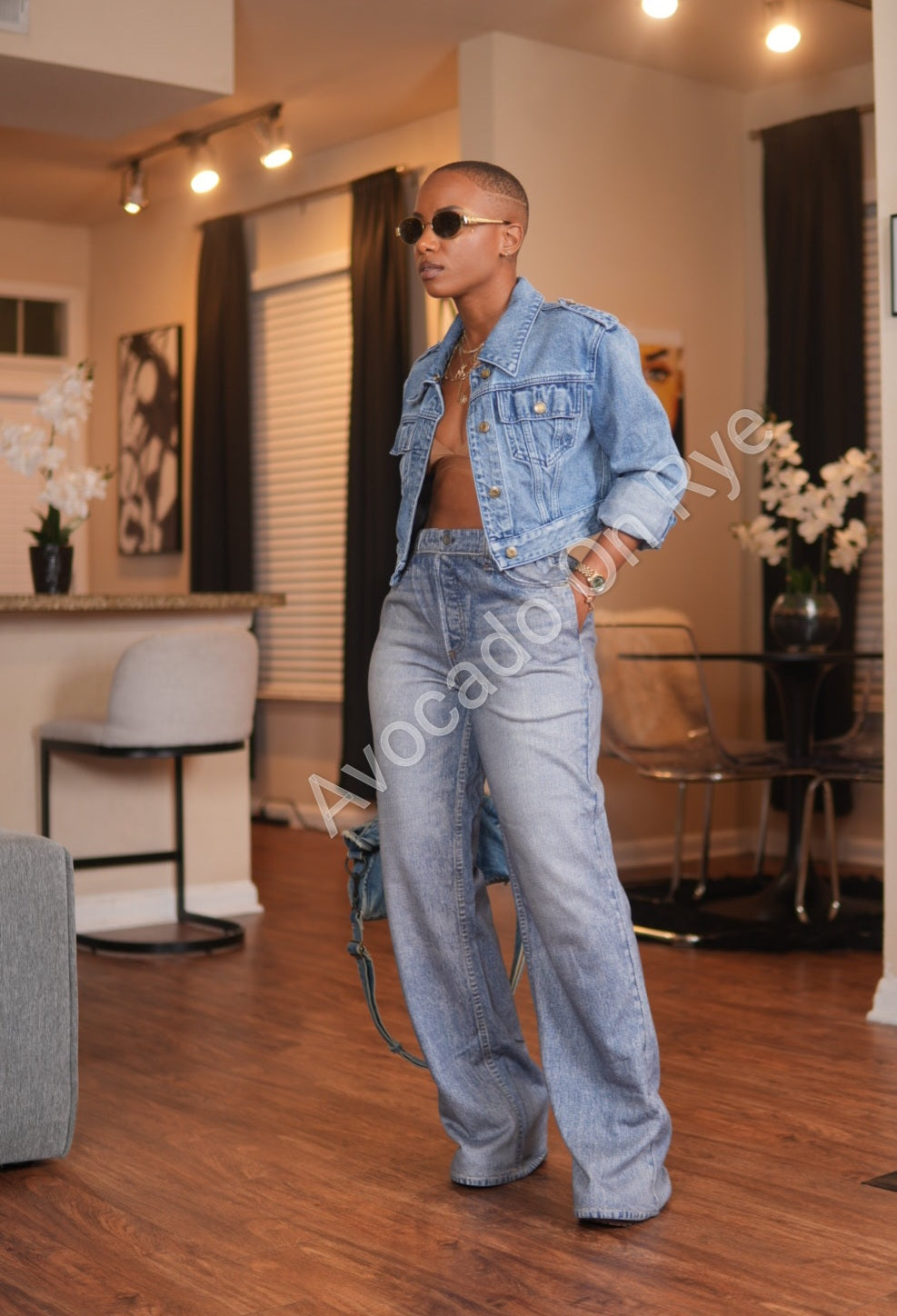 Cassin Denim Print Pants