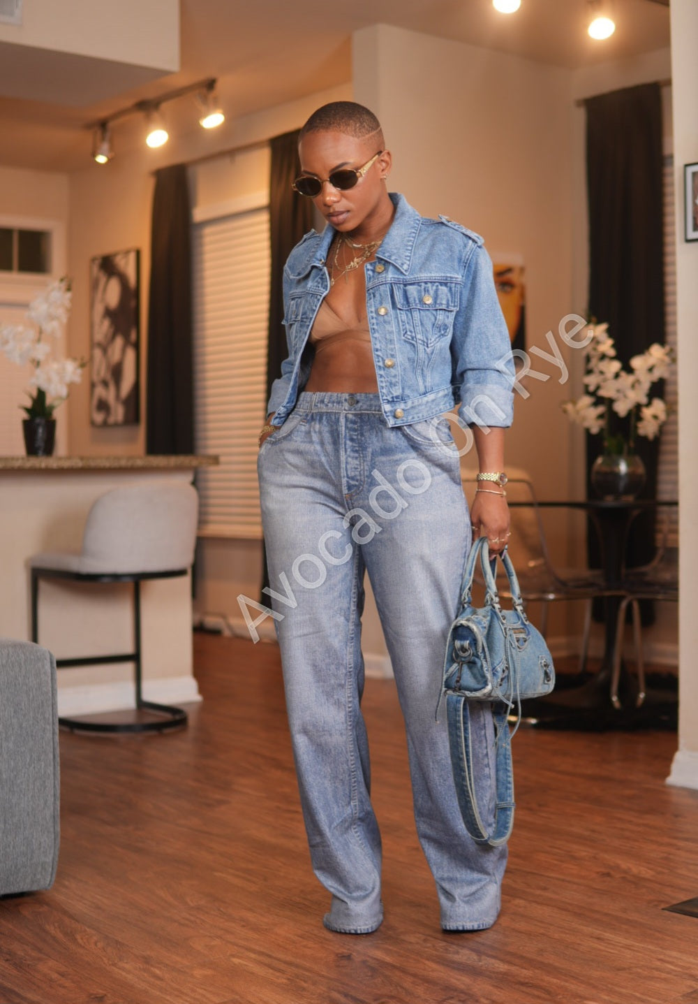 Cassin Denim Print Pants