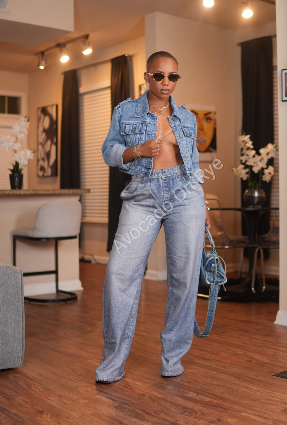 Cassin Denim Print Pants