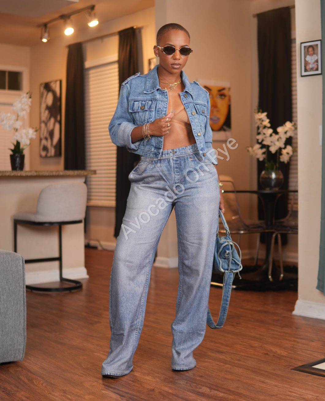 Cassin Denim Print Pants